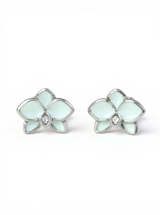 The Beginnings Collection: White Phalaenopsis Orchid Earrings