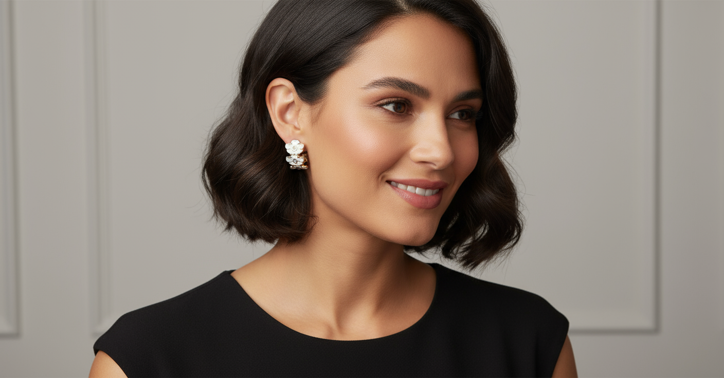 The Vanda Hoop Collection: Vanda Orchid Hoop Earrings