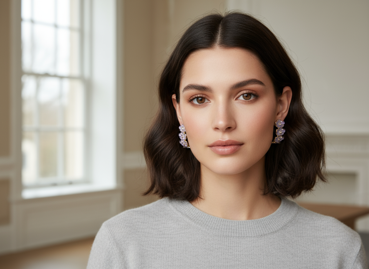 The Vanda Hoop Collection: Vanda Orchid Hoop Earrings