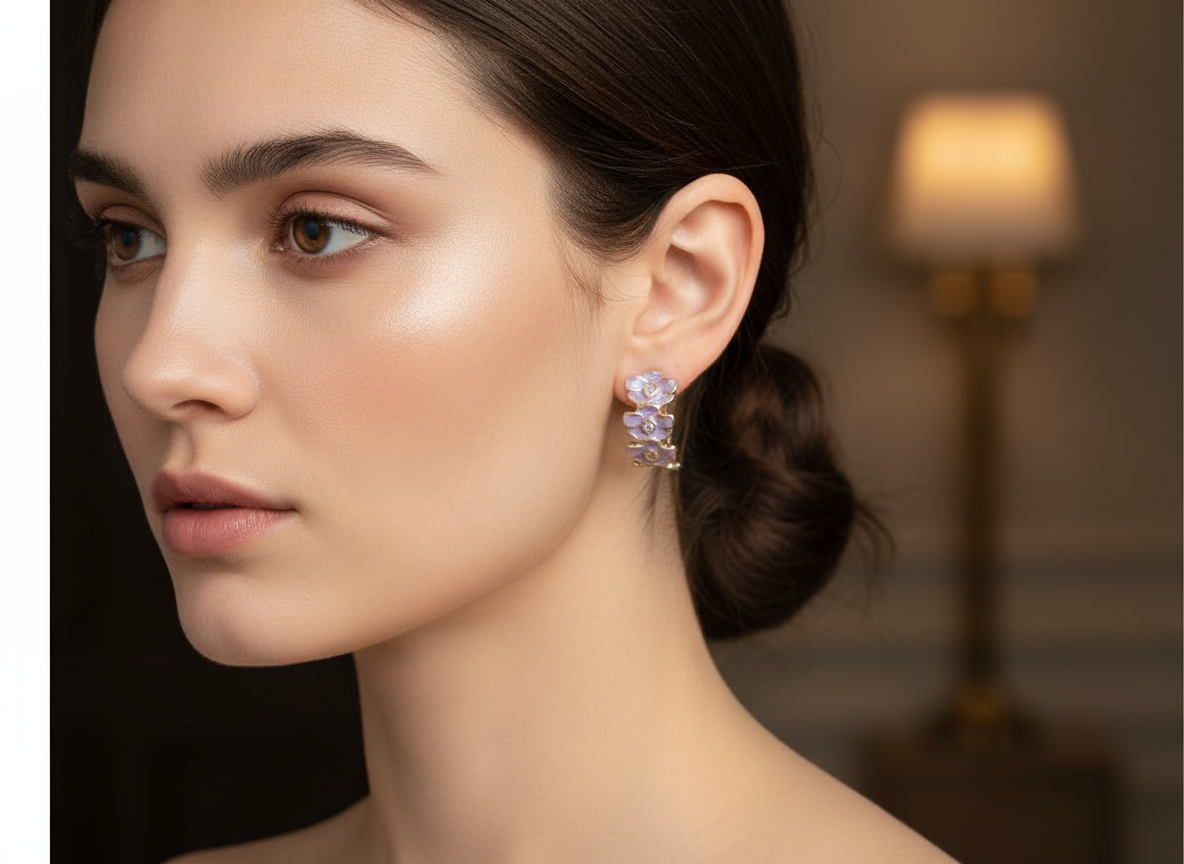 The Vanda Hoop Collection: Vanda Orchid Hoop Earrings