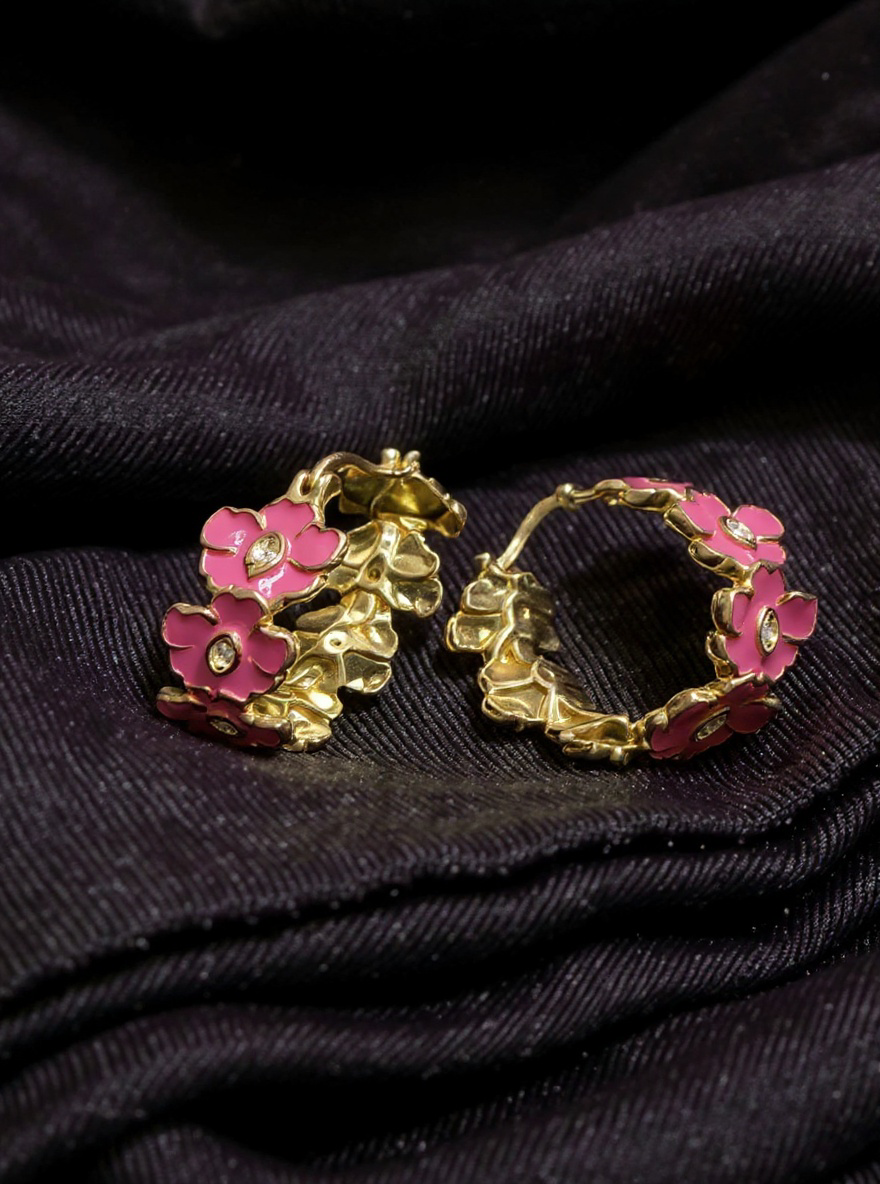 The Vanda Hoop Collection: Vanda Orchid Hoop Earrings