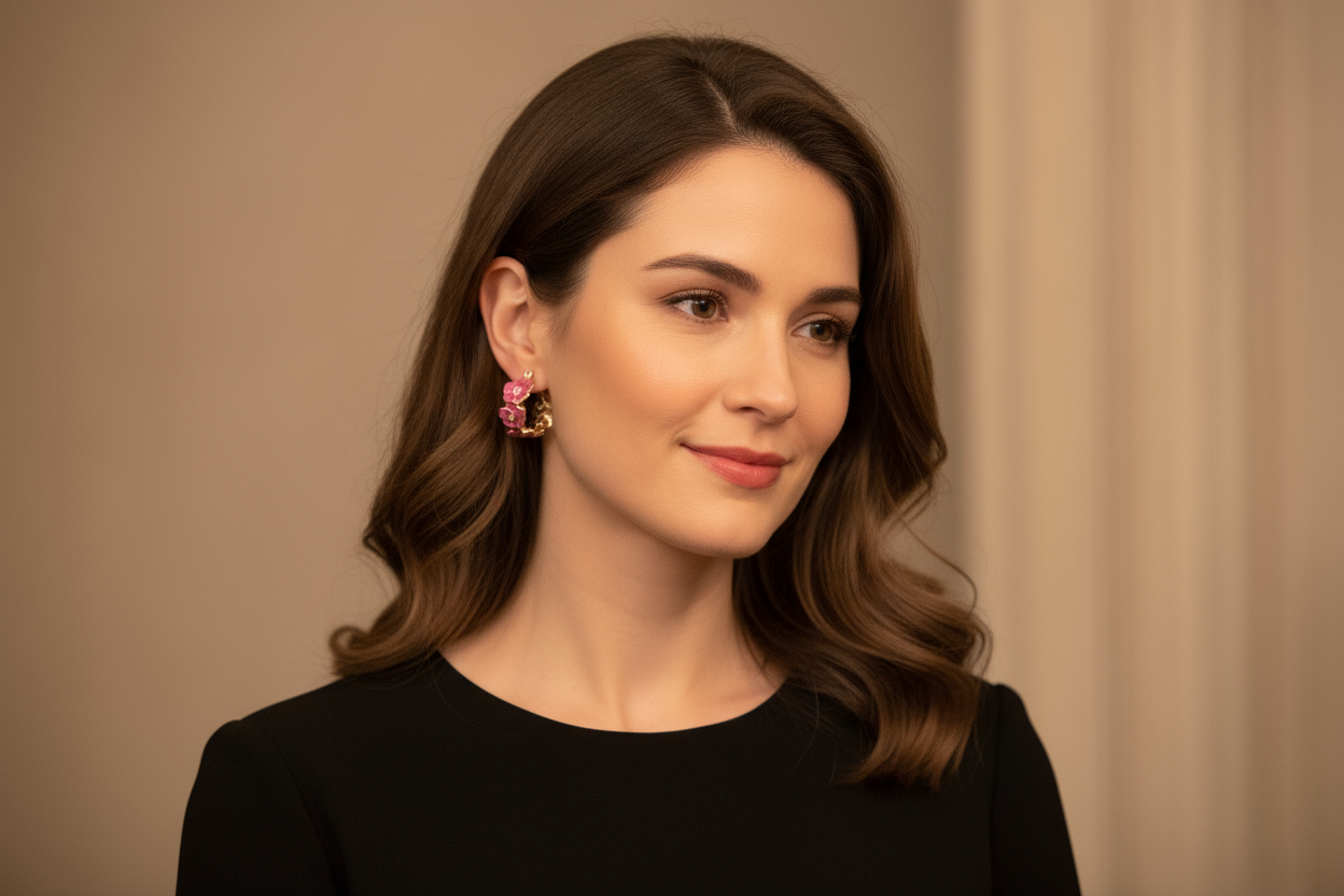 The Vanda Hoop Collection: Vanda Orchid Hoop Earrings