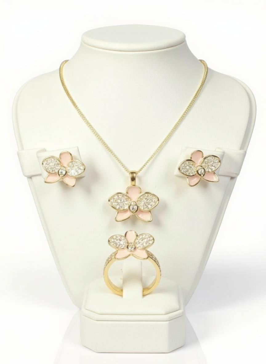 Whispers Glow Collection: Baby Pink Phalaenopsis Orchid Set