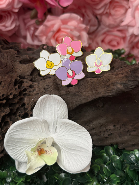 Phal Cutie Orchid Flower Enamel Pin - Orchidique