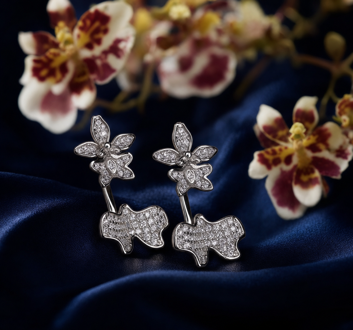 Tolumnia Orchid Stud Earrings — Orchidique view 10