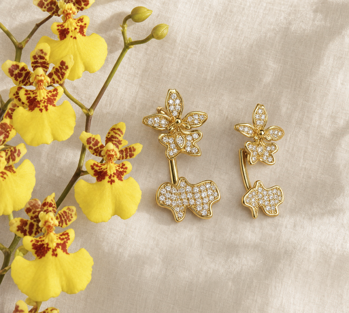 Tolumnia Orchid Stud Earrings — Orchidique view 9