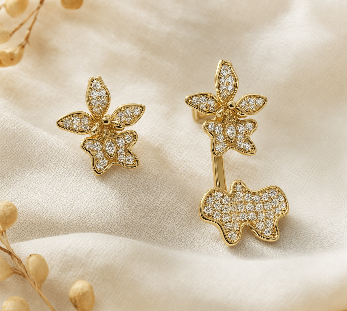 Tolumnia Orchid Stud Earrings — Orchidique view 8