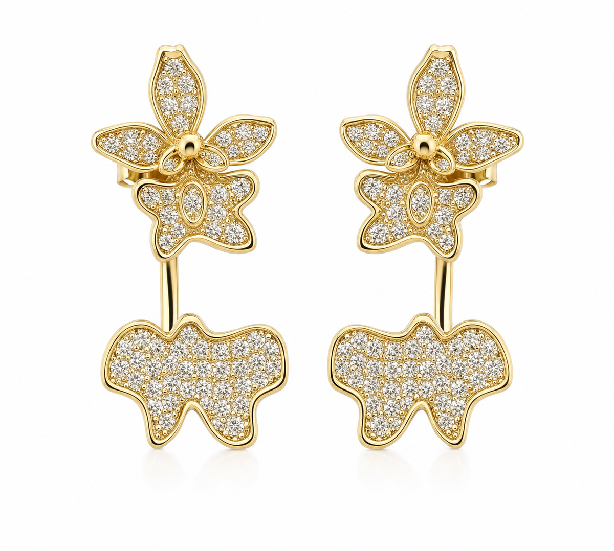 Tolumnia Orchid Stud Earrings — Orchidique view 2