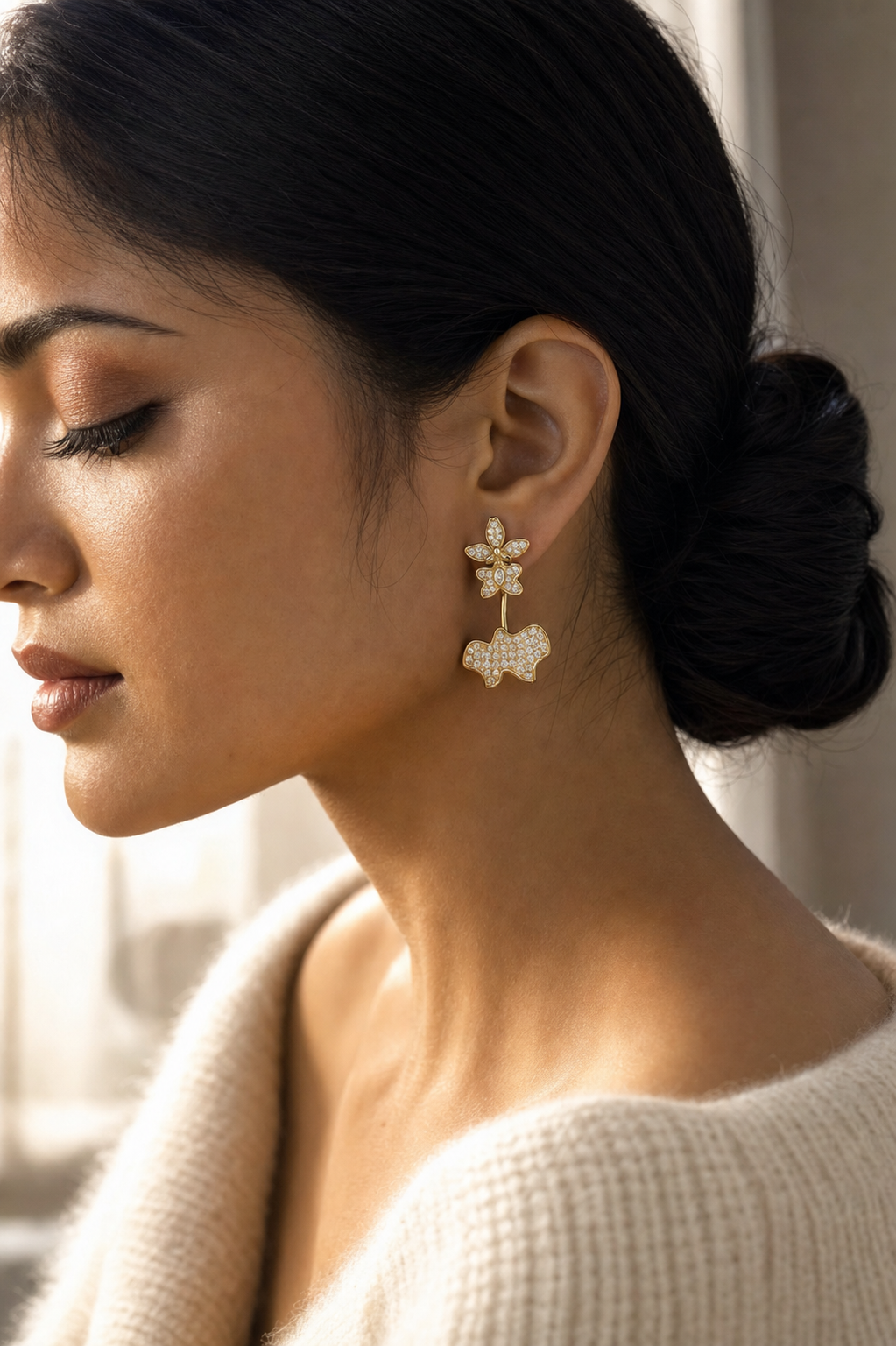 Tolumnia Orchid Stud Earrings — Orchidique view 3
