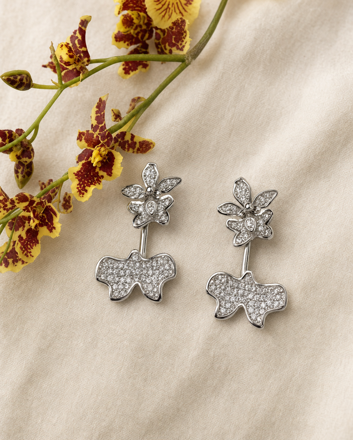 Tolumnia Orchid Stud Earrings — Orchidique view 7