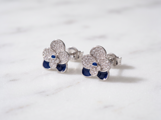 Vanda Glow Blue Orchid Ring Gift Box with Orchid Blooms - Orchidique