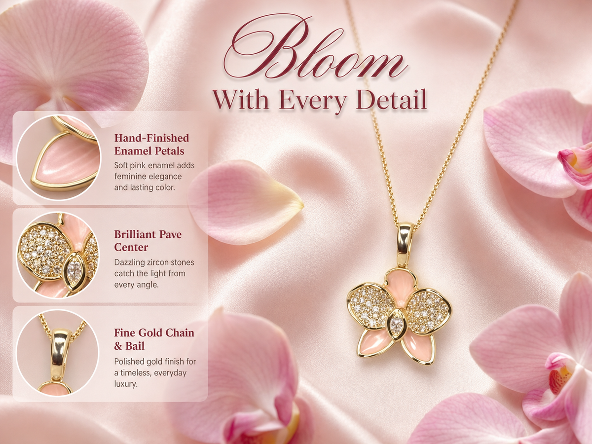 Whispers Glow Collection: Baby Pink Phalaenopsis Orchid Set