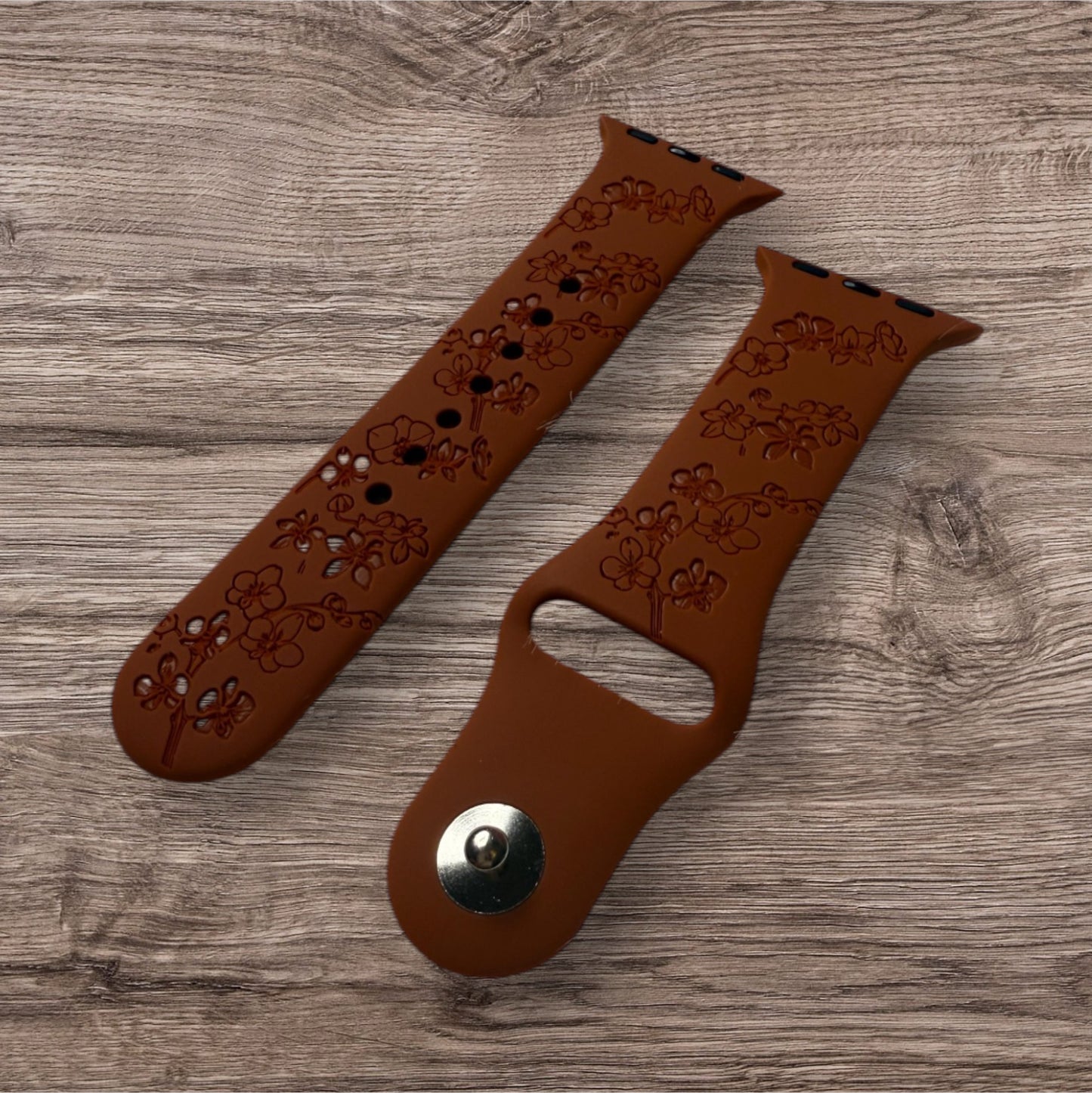 Maple Orchid Engraved Apple Watch Band