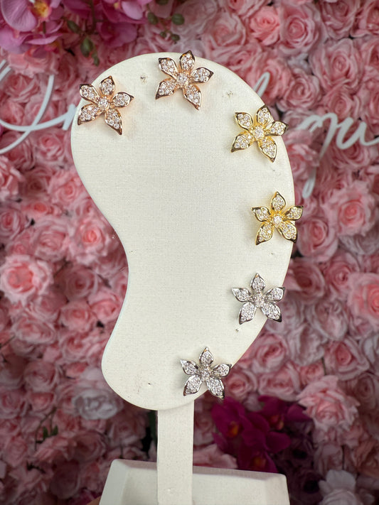 La Brillosa Cattleya Collection: Orchid Stud Earrings - Orchidique