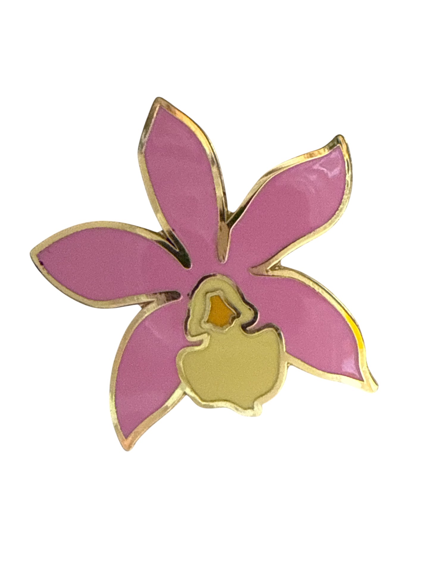 Cattleya Orchid Flower Enamel Lapel Pin • Unique Gift for Orchid Lovers