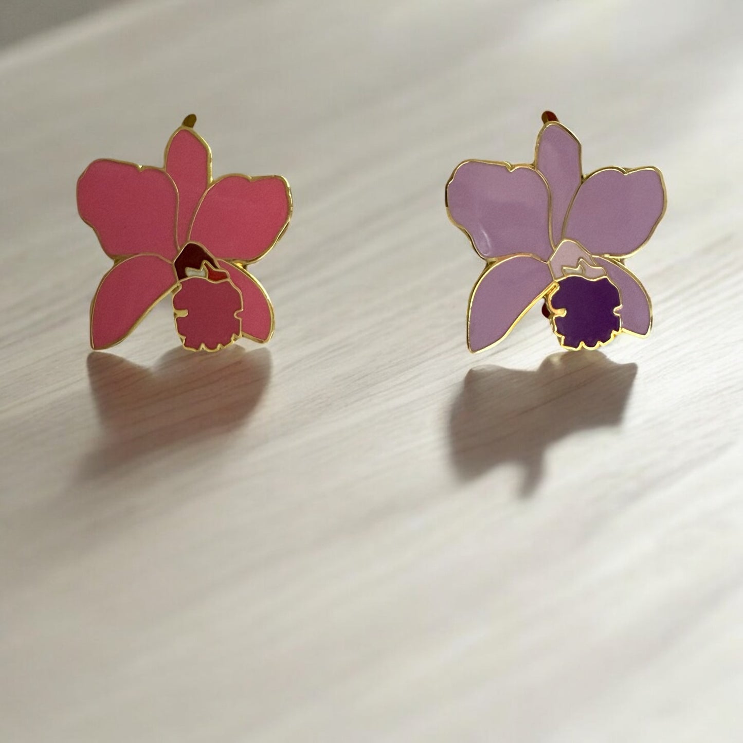 Purple Cattleya Orchid Flower Enamel Pin • Floral Pin Collector Item • Unique Gift for Orchid Lovers • Pins and Badges