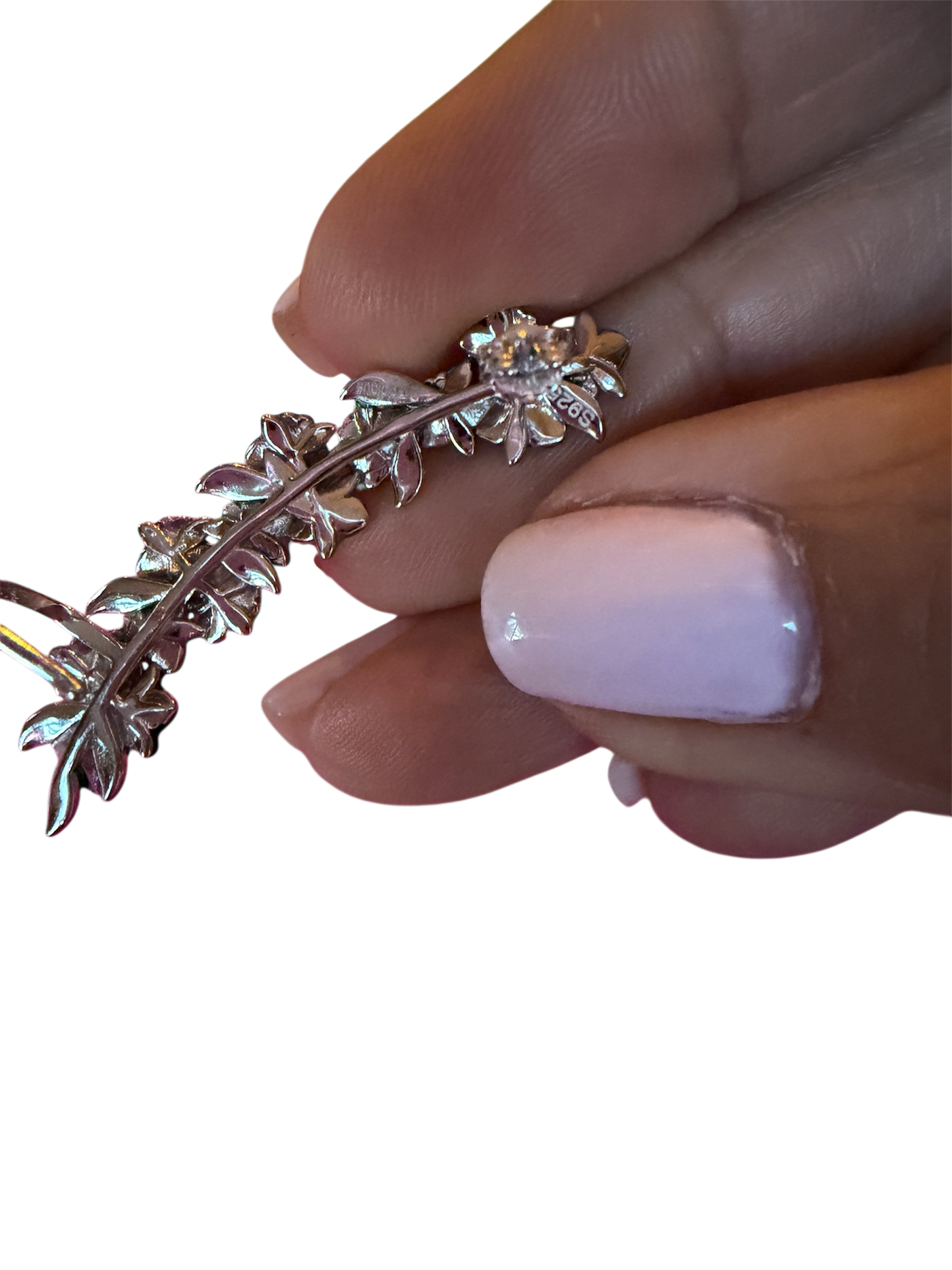 Orchid Fleur Collection :Purple Orchid Ear Cuff Stud: Cattleya Flower Earring Climber