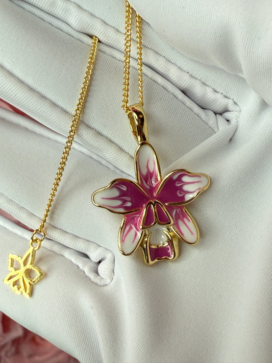 Violecea Collection: Semi Alba Cattleya Violecea Rubrea -inspired Jewelry