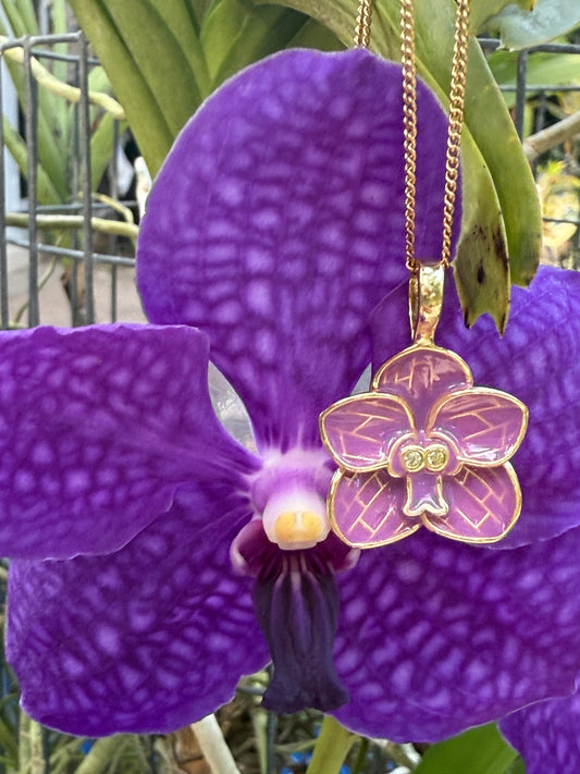 Vanda Bloomers Collection: Blue or Purple Orchid Vanda Flower Jewelry