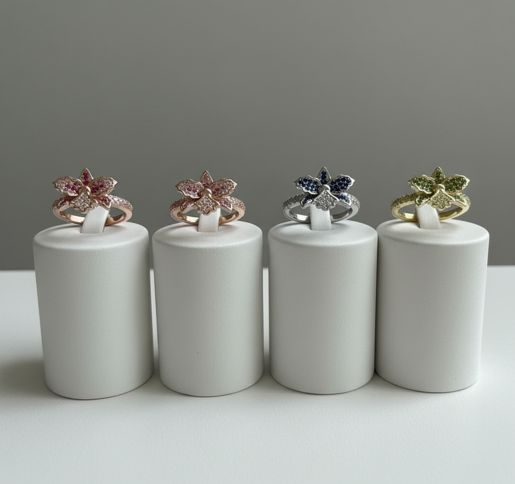 CattaLuisa Collection of Rings- Cattleya Flower Ring
