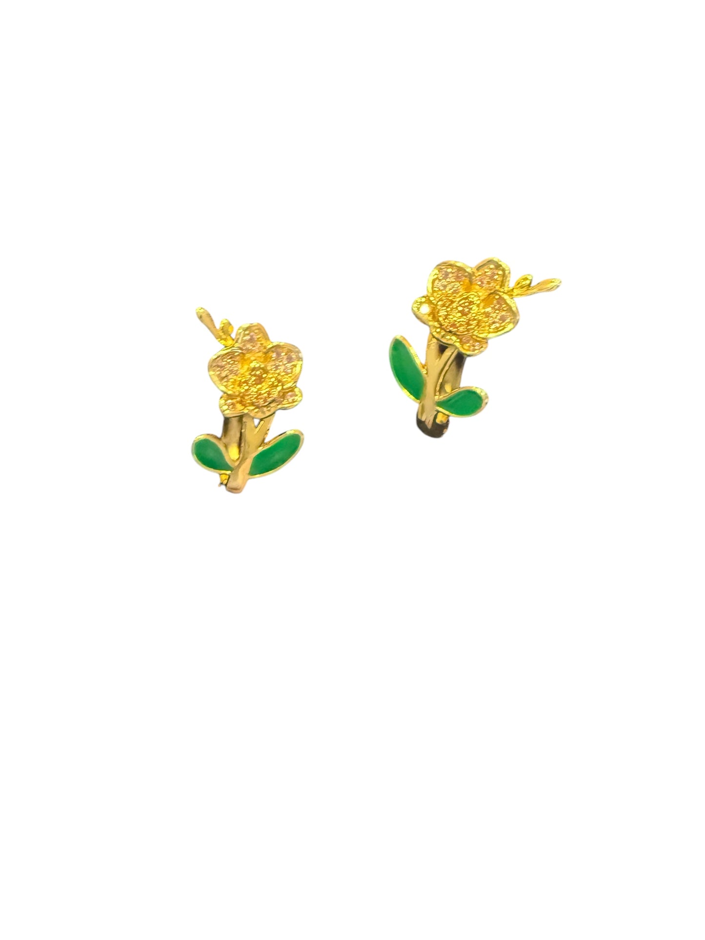 Falena Orchid Collection: Phalaenopsis Orchid Earrings with Leaf