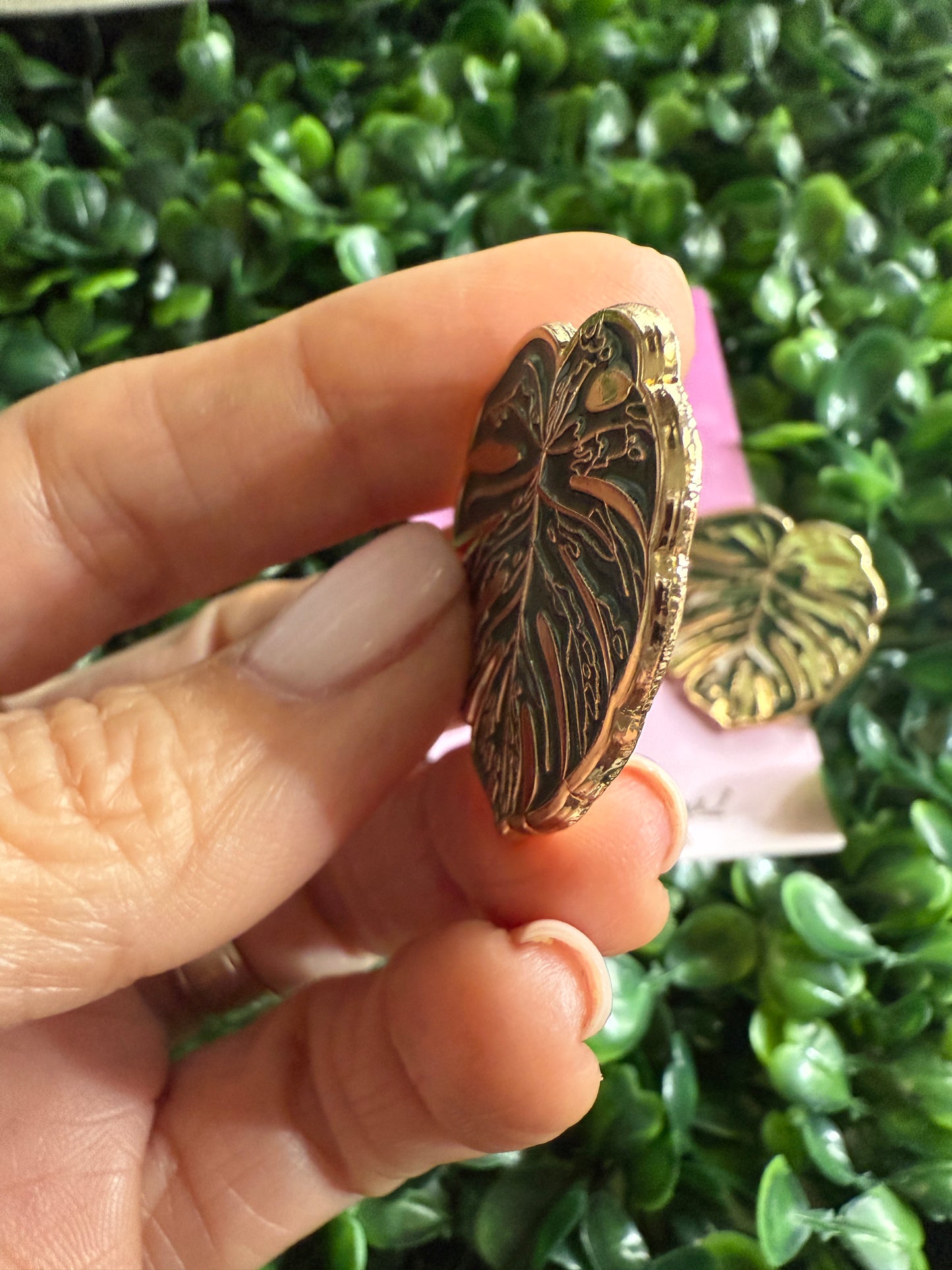 Monstera-inspired Enamel Pin