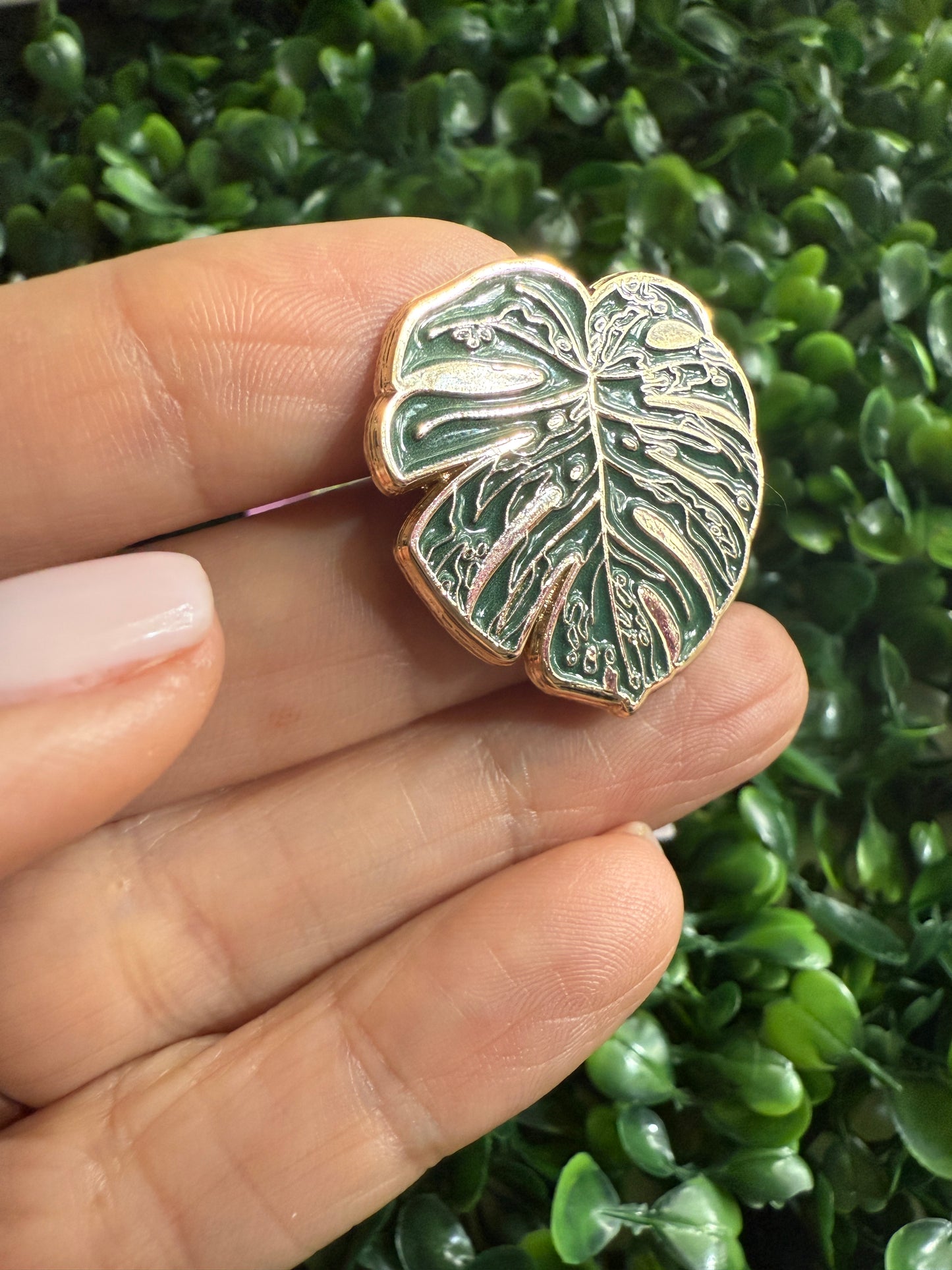 Monstera-inspired Enamel Pin