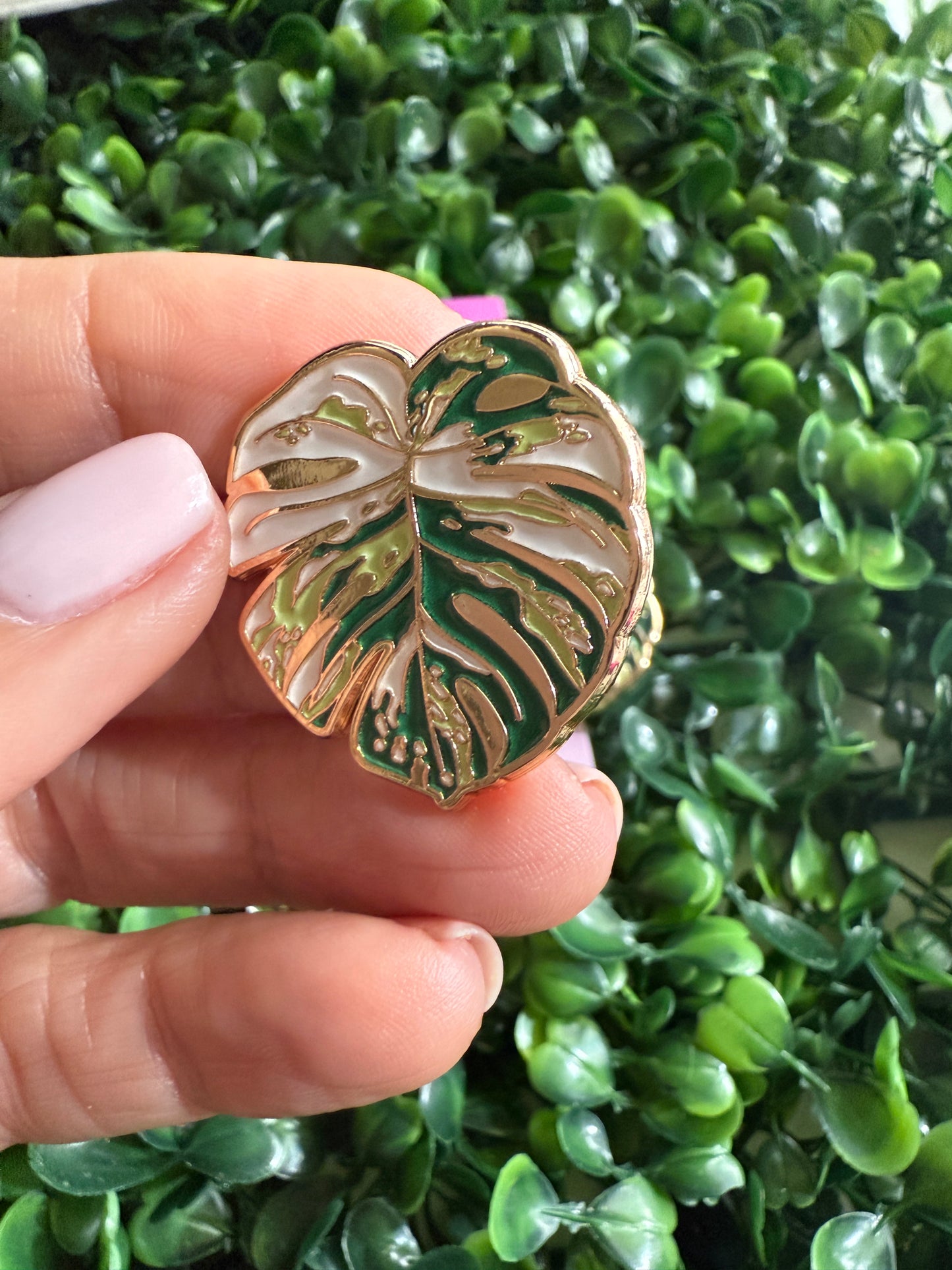 Monstera-inspired Enamel Pin