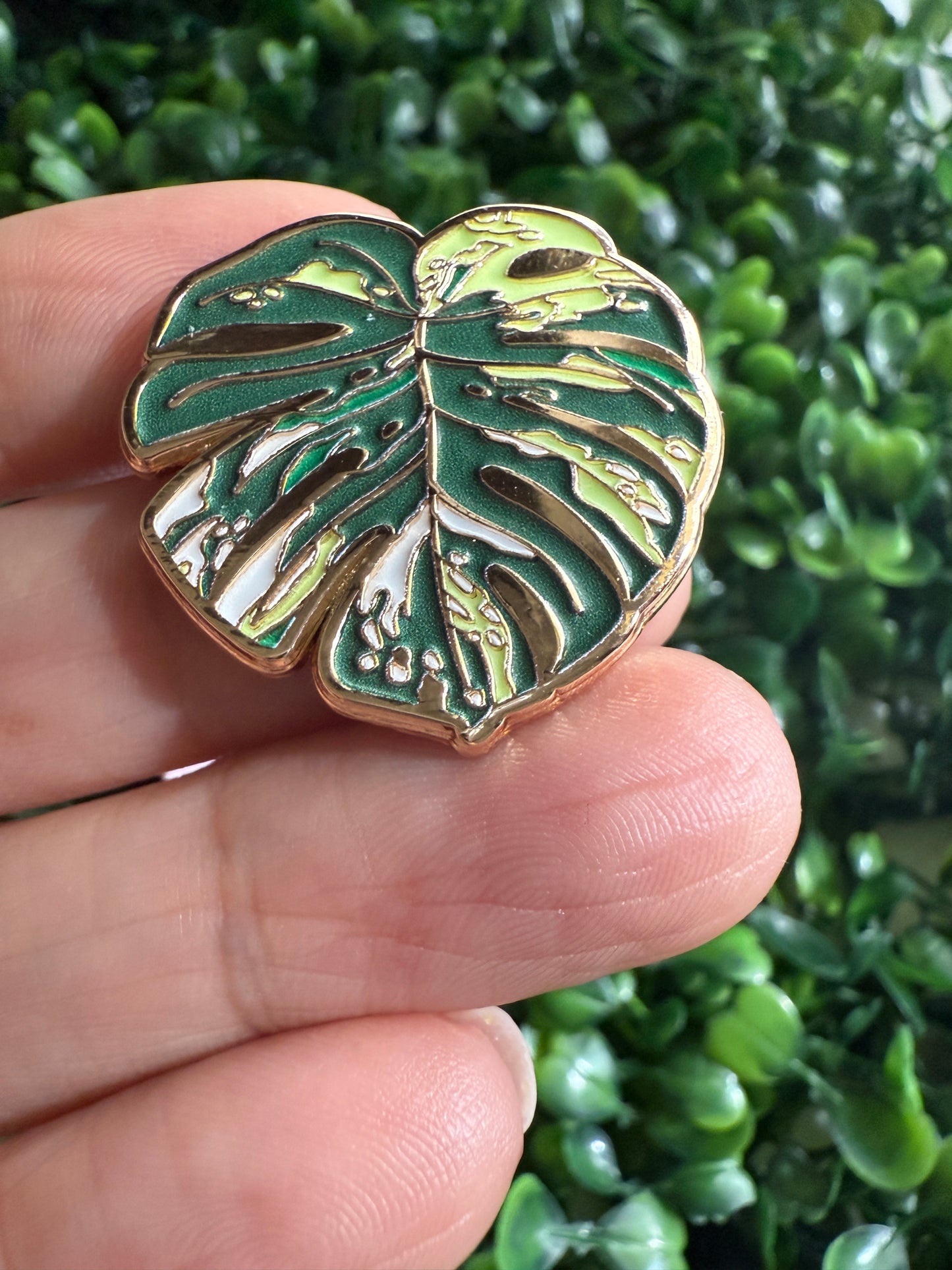 Monstera-inspired Enamel Pin