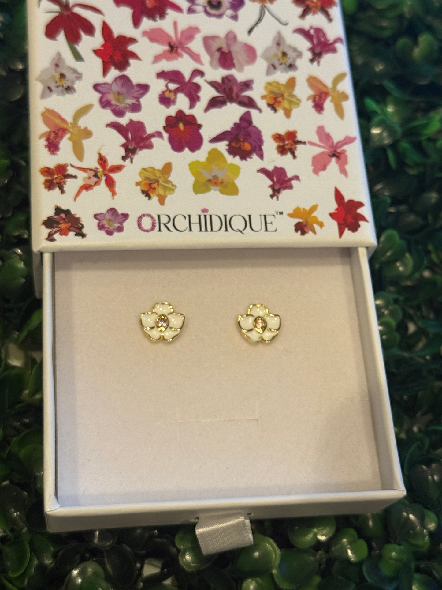 Mini Vanda Studs Orchid Earrings