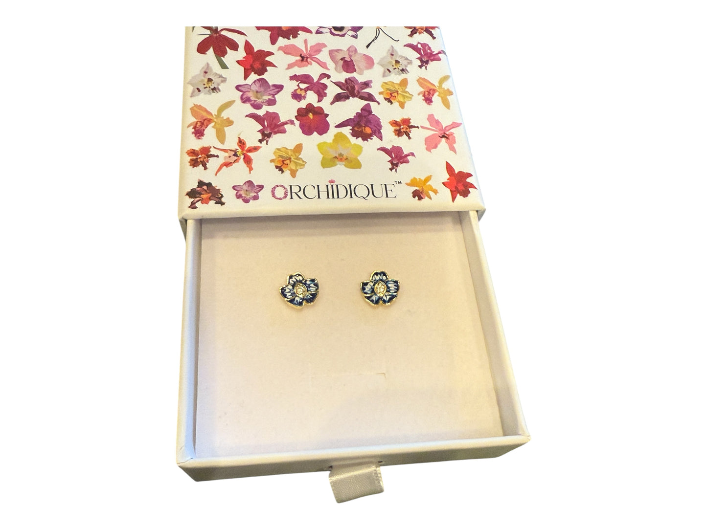 Mini Vanda Studs Orchid Earrings