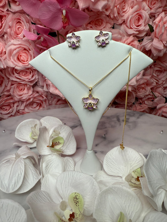 The Hawaiian Collection: Brassolaeliocattleya- inspired Orchid Earrings • Lavender Cattleya Earrings - Orchidique