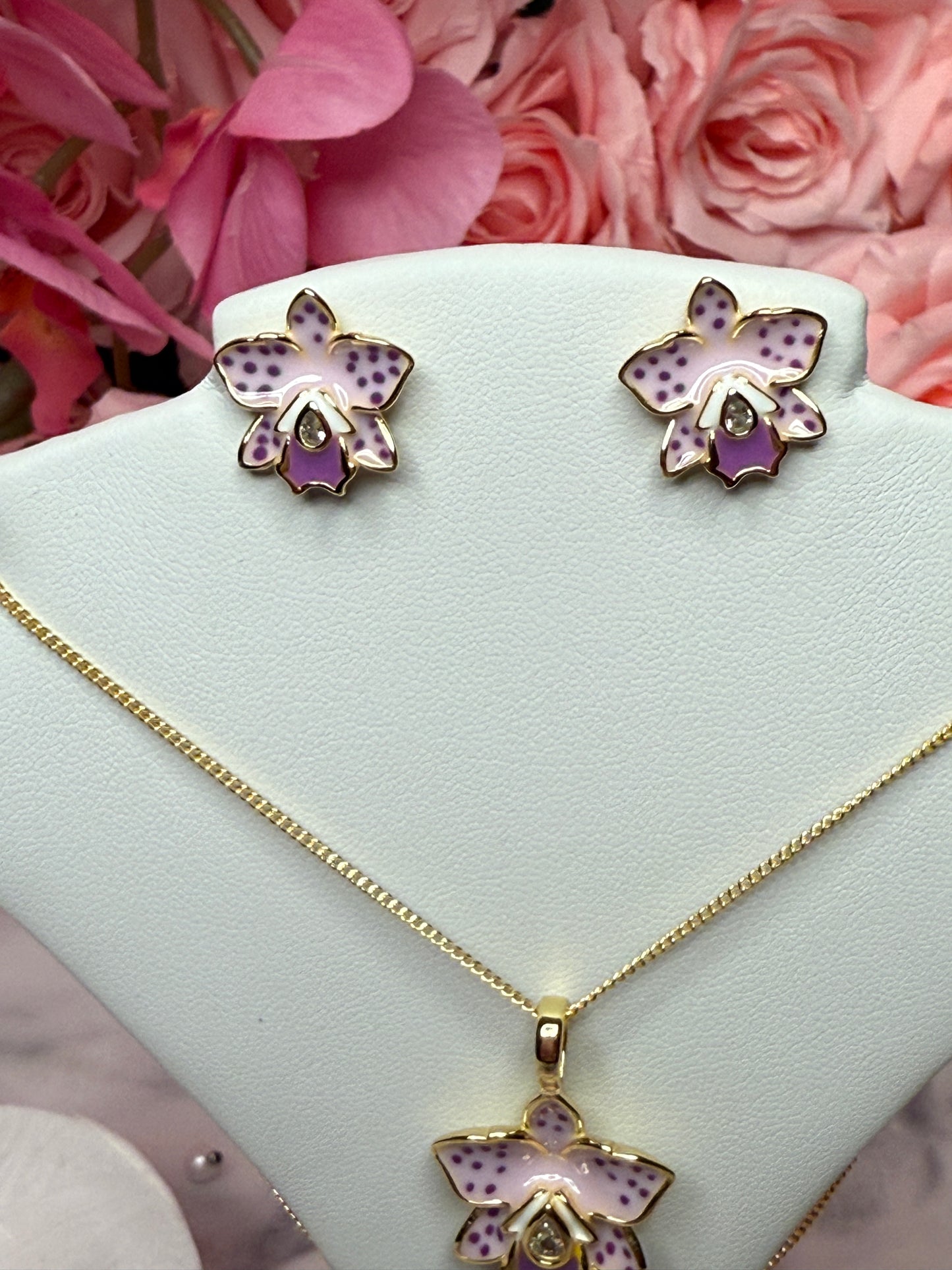 The Hawaiian Collection: Brassolaeliocattleya- inspired Orchid Earrings • Lavendar Cattleya Earrings