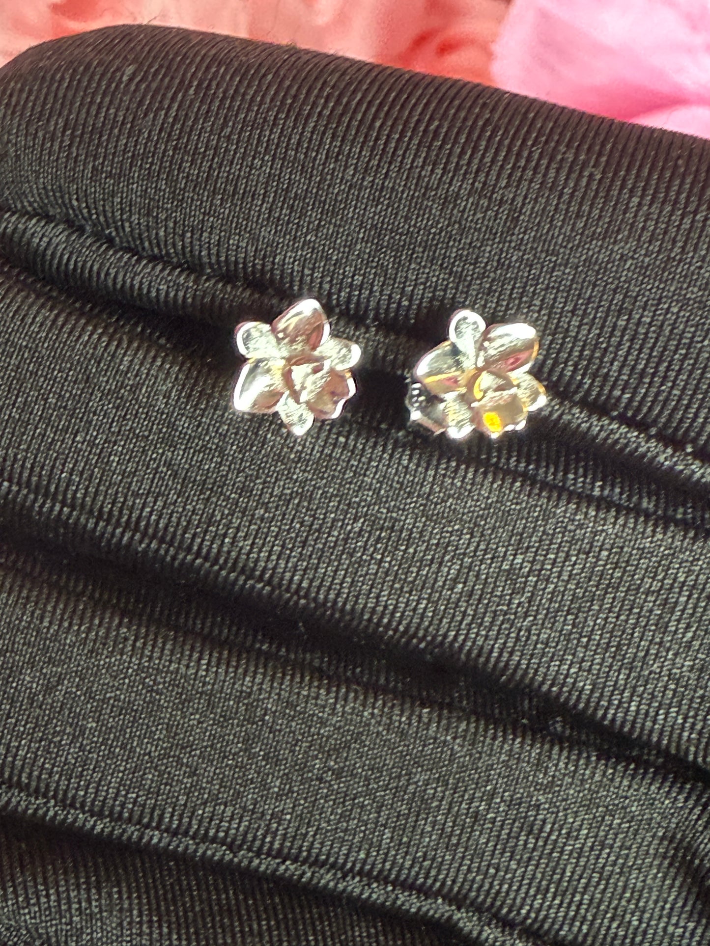Cattleya Stud Earrings • 3D Orchid Jewelry •  White Gold • Gold • Rose Gold Mini Studs