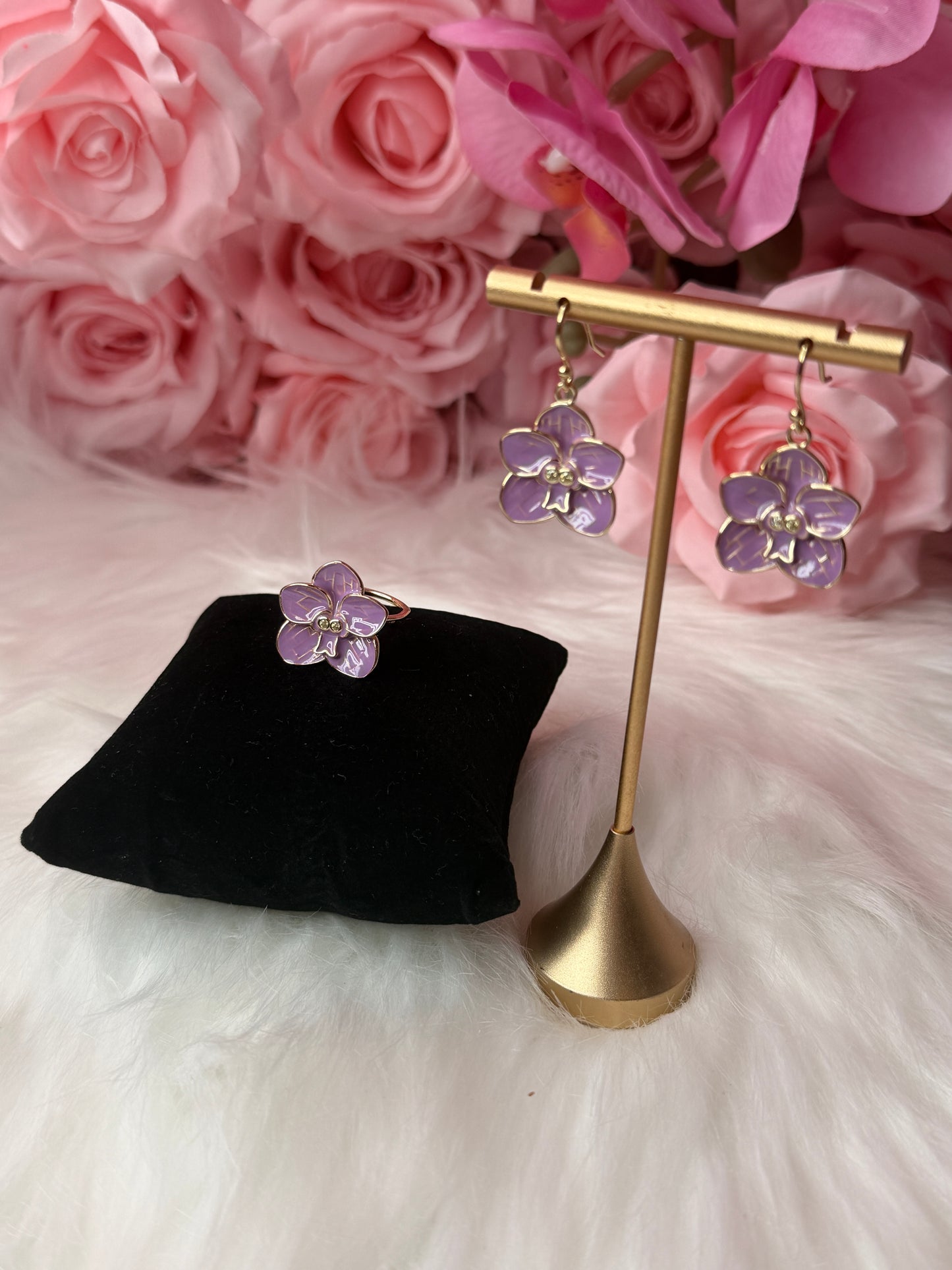 Vanda Bloomers Collection: Blue or Purple Orchid Vanda Flower Jewelry - Orchidique