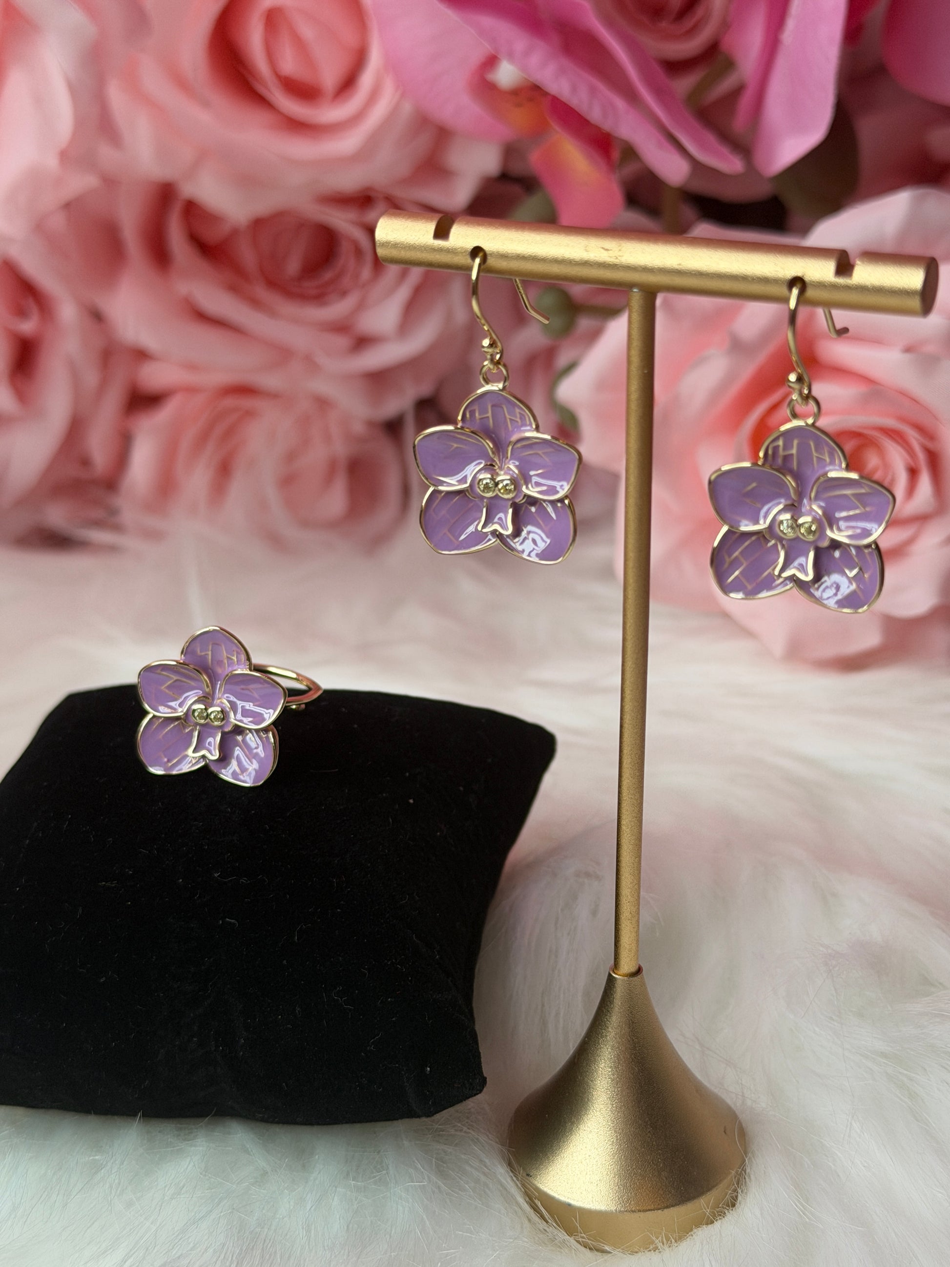 Vanda Bloomers Collection: Blue or Purple Orchid Vanda Flower Jewelry - Orchidique