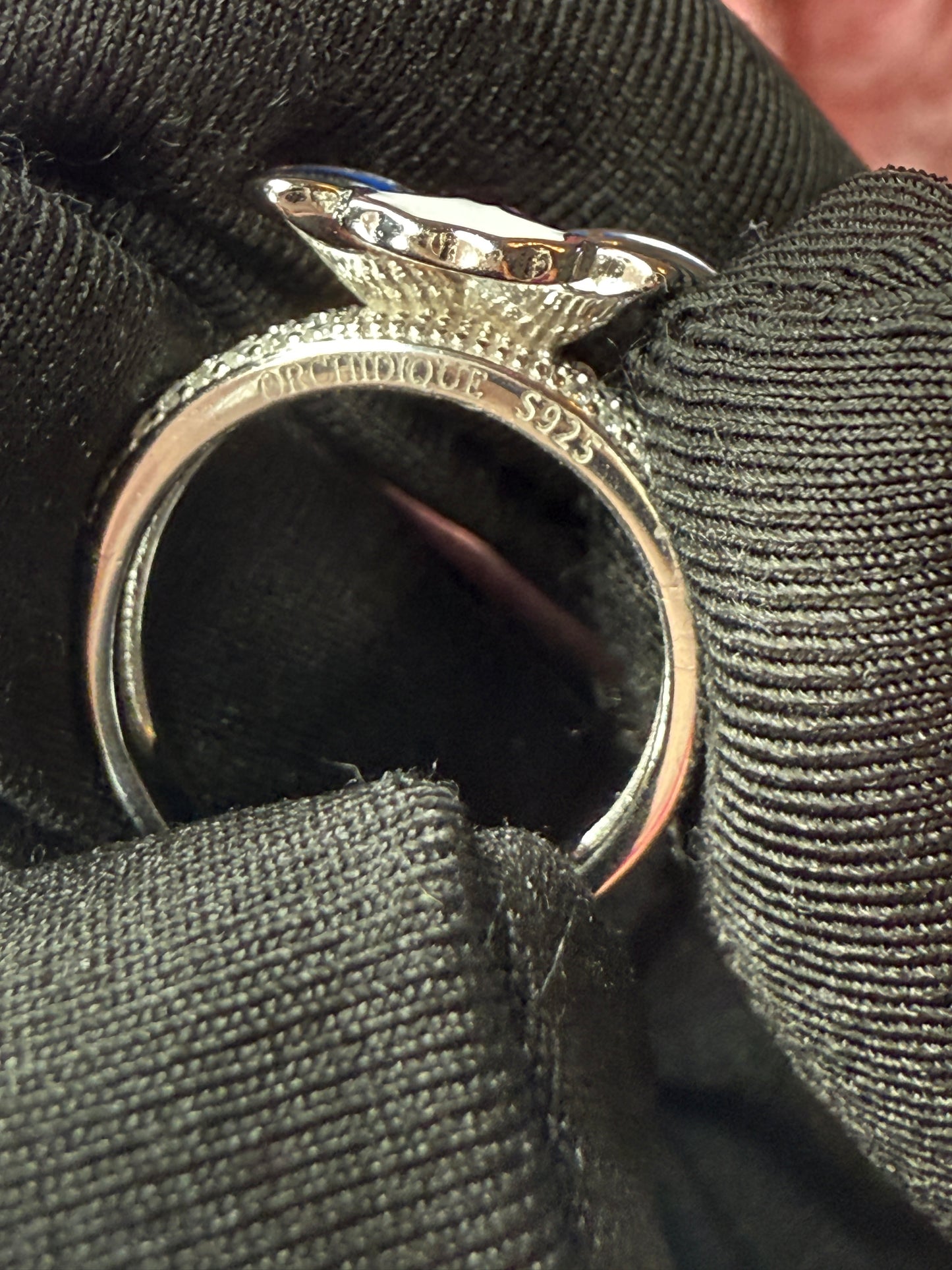 Blue Orchid Ring • Cattleya Violecea- Inspired Orchid Ring