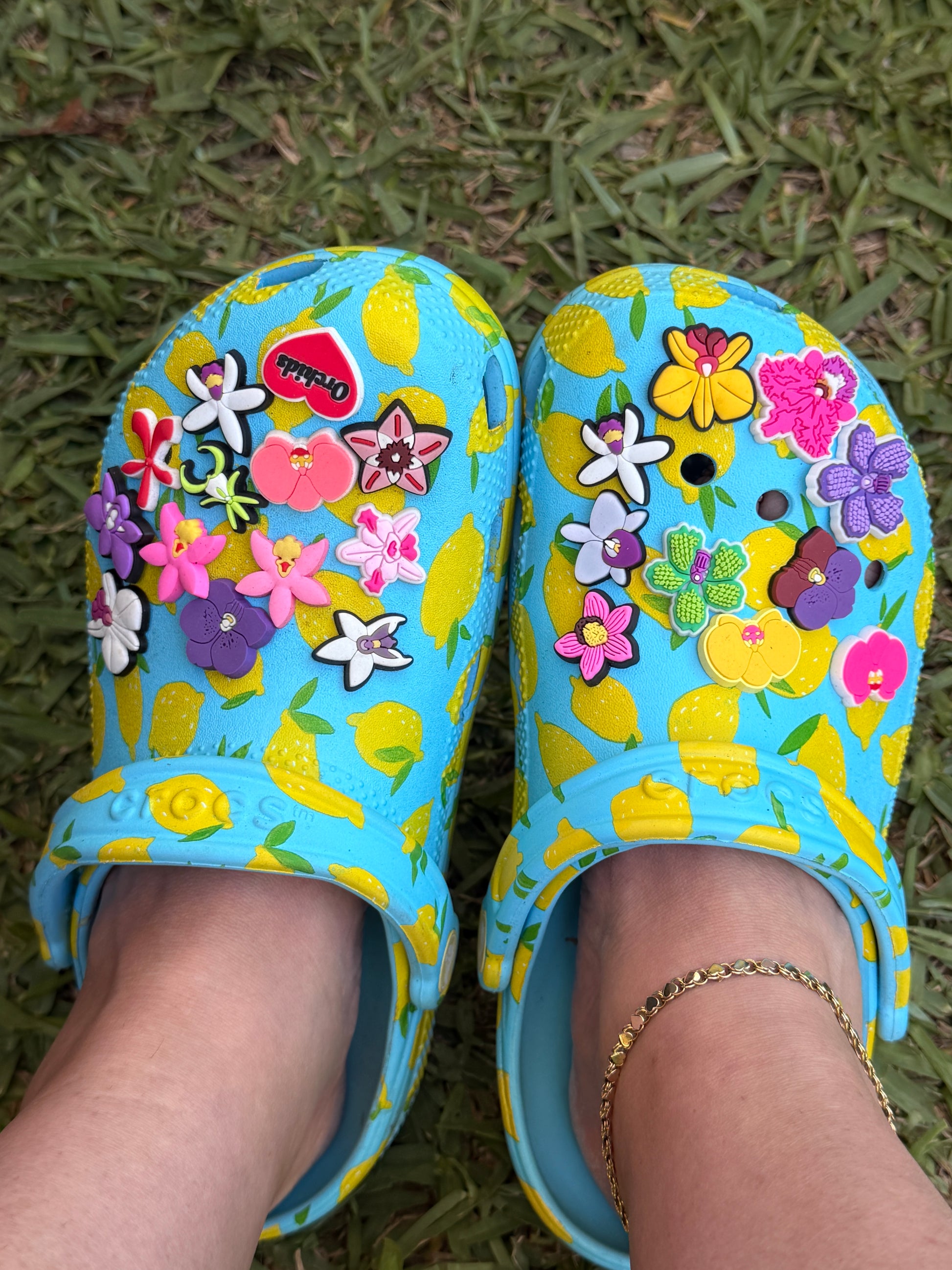 Flower Shoe Charms • Cattleya Pink Orchid Flower Charm - Orchidique