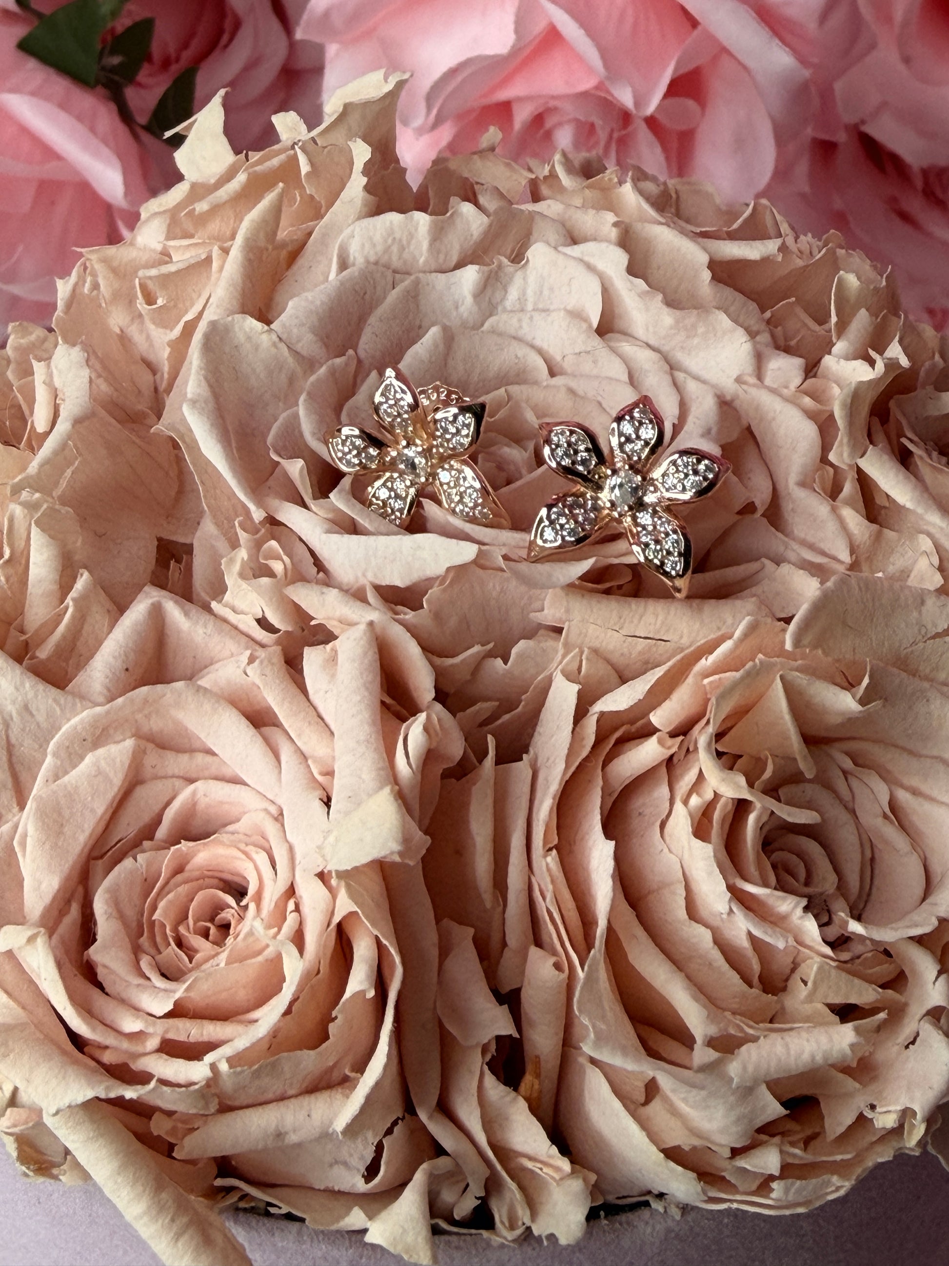 La Brillosa Cattleya Collection: Orchid Stud Earrings - Orchidique