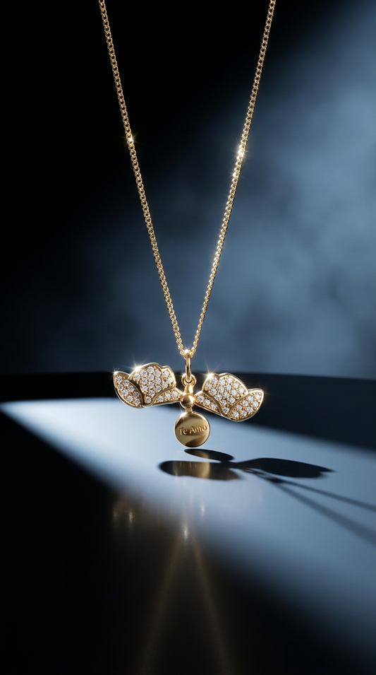 The Locket Collection: Dendrobium Gold 14k Orchid Locket Pendant Necklace –"I Love You," "Te Amo," or "Je T'aime" - Orchidique