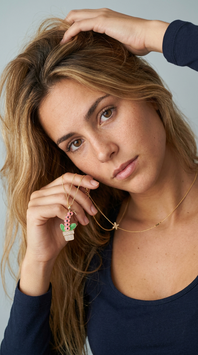Orchid Potsy Collection: Pink Phalaenopsis Necklace - Orchidique