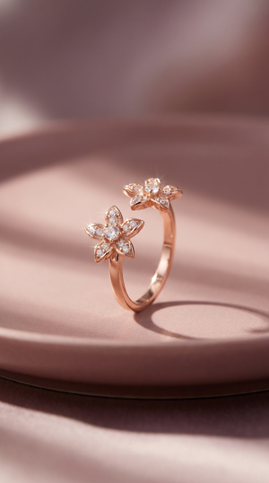 La Brillosa Collection: Double Cattleya Orchid Ring - Orchidique