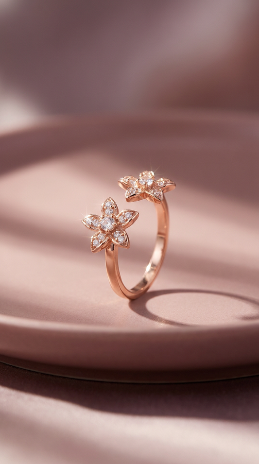La Brillosa Collection: Double Cattleya Orchid Ring