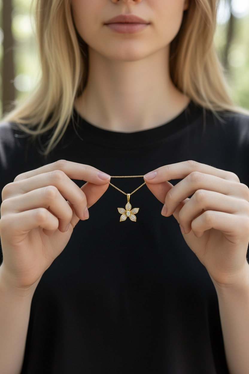 La Brillosa Cattleya Collection: Orchid Pendant Necklace - Orchidique