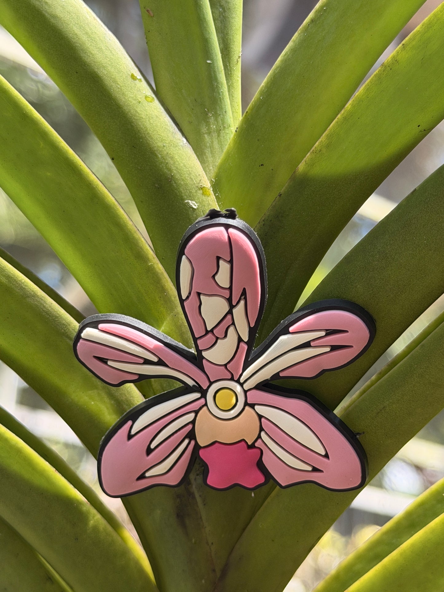 Vanda Pink Orchid Flower Charm for Beach Bags