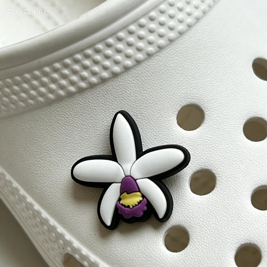 Cattleya Violacea Orchid Shoe Charms for Crocs - Orchidique