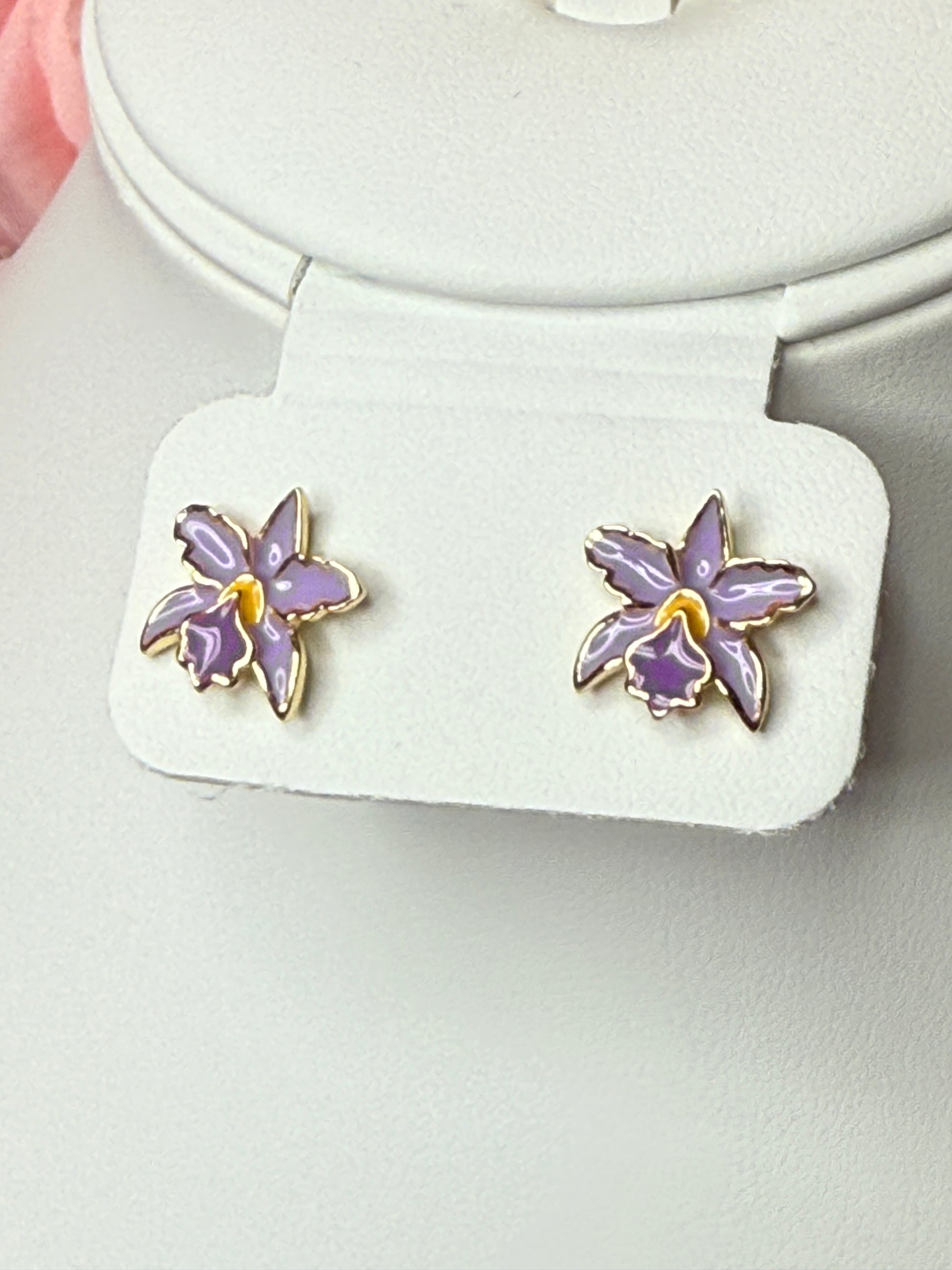 La Colombiana Collection: Lavendar Cattleya Orchid Jewelry Set - Orchidique