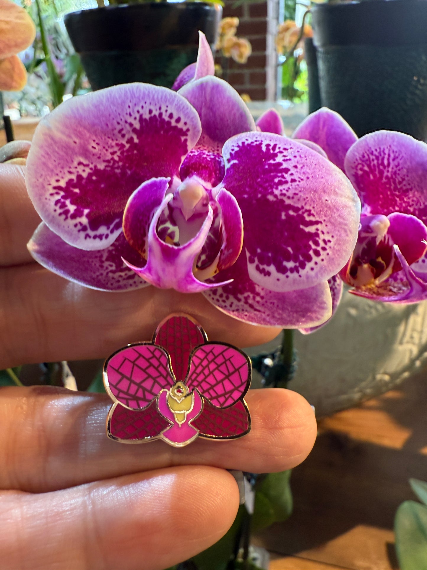 Phalaenopsis Orchid Flower Enamel Pin