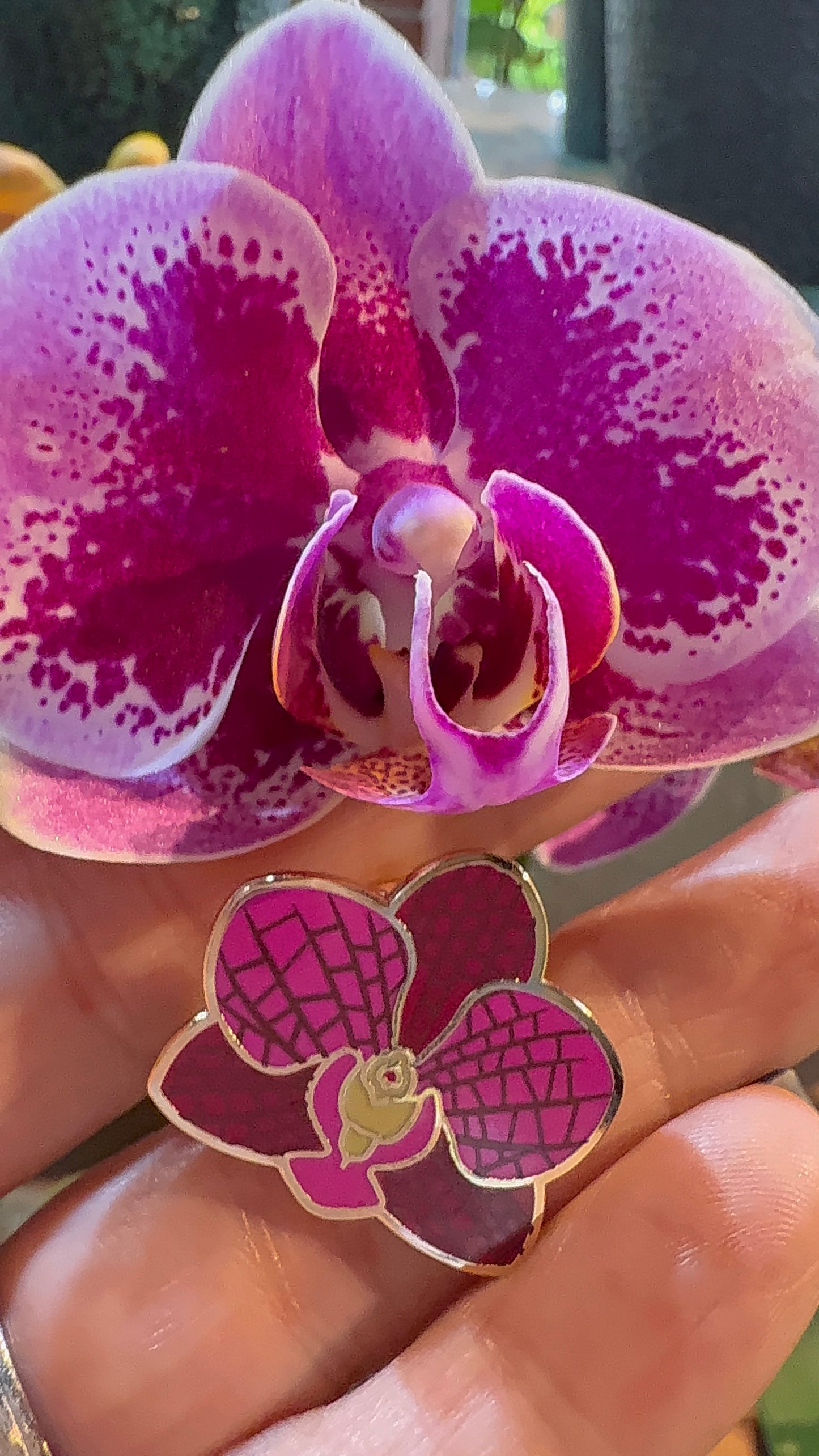 Phalaenopsis Orchid Flower Enamel Pin