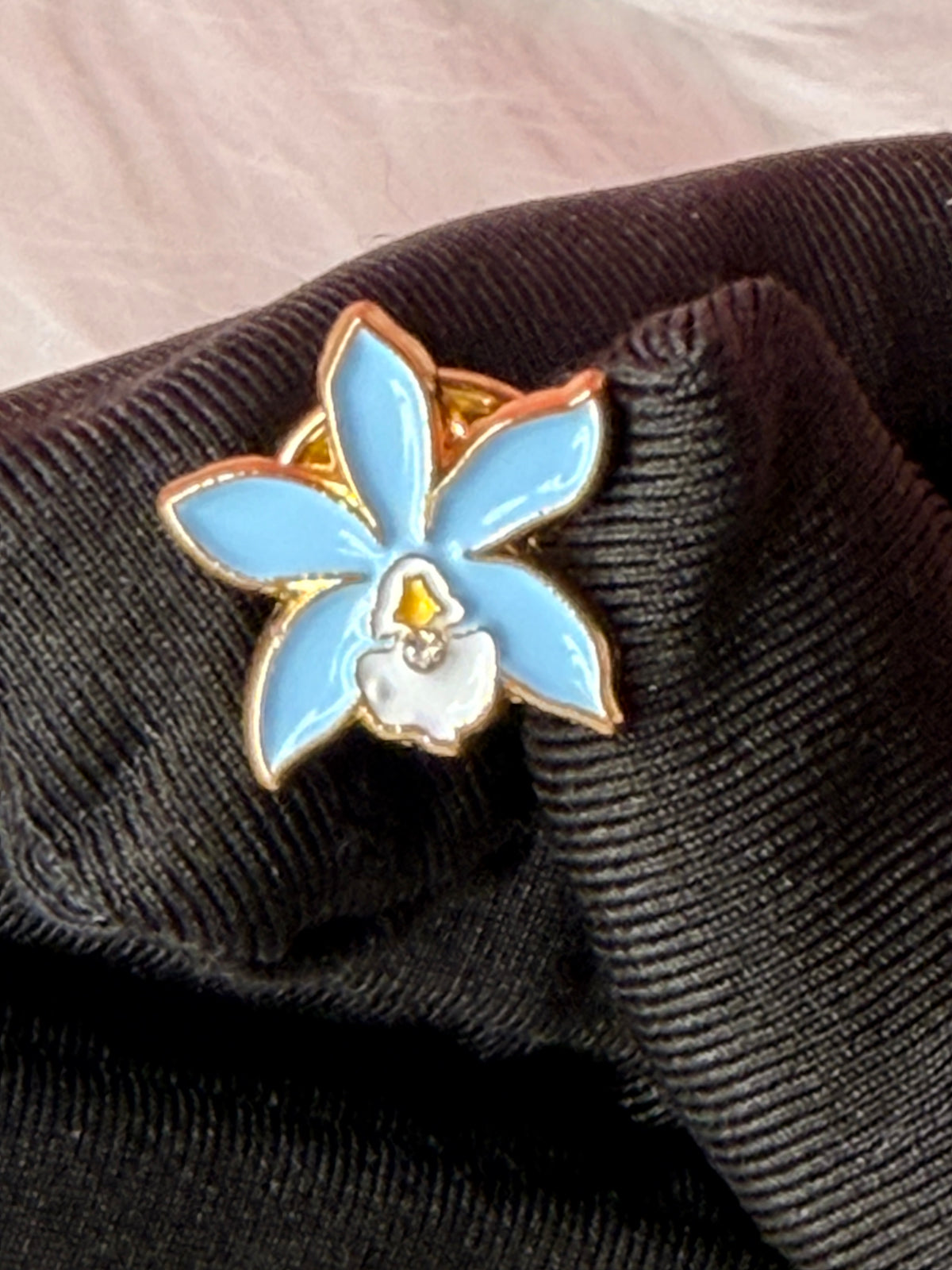 Mini Cattleya Orchid Enamel Pin • 14mm Tiny Flower Pin • Nine Colors or Set